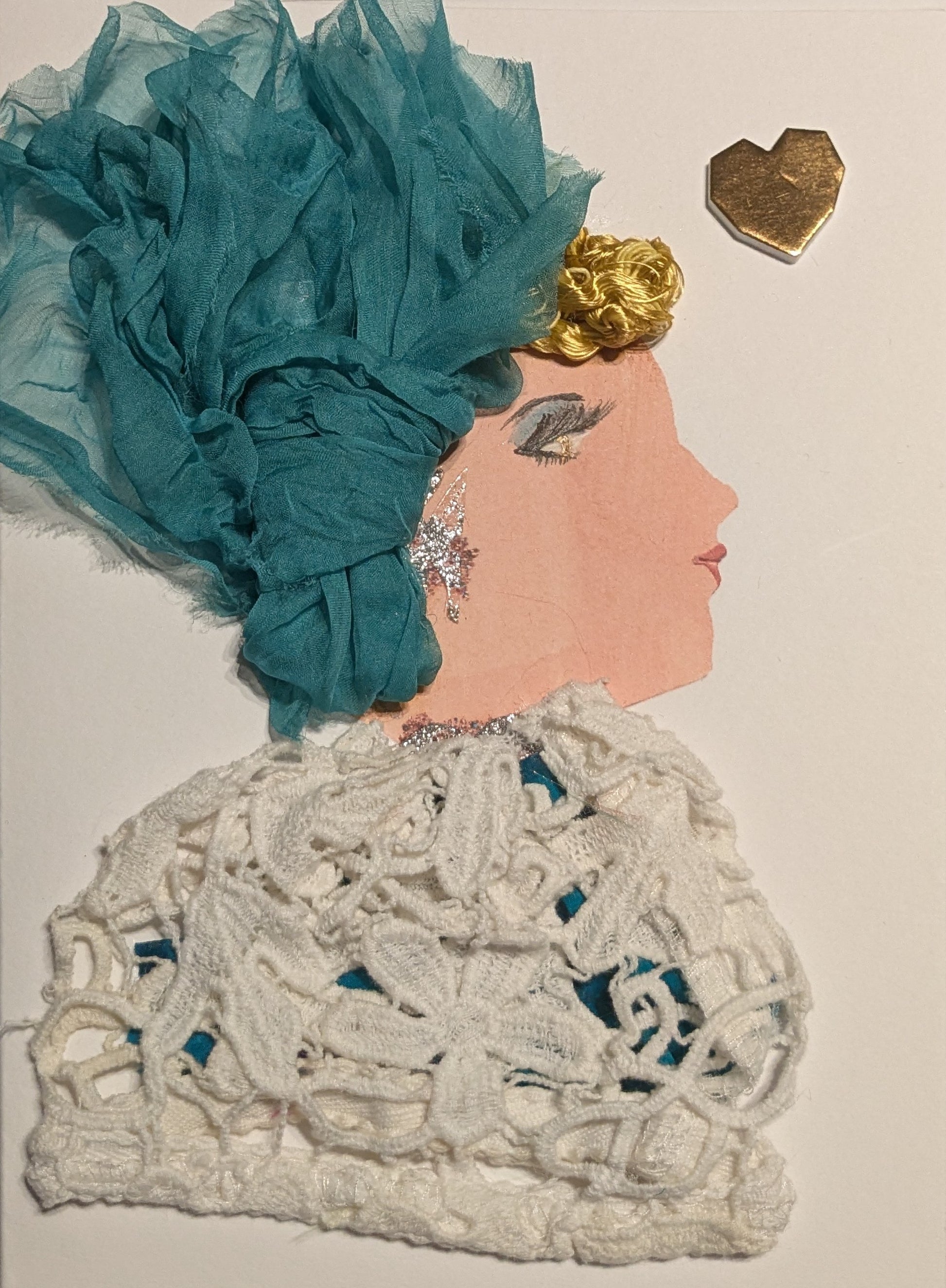 Introducing Blue Lagoon - the handmade card that's sure to turn heads. With a striking blue headscarf and natural blonde hair, this card exudes a mysterious charm. Twirling in a flowy white blouse, it's the perfect addition to any occasion. Pick me up, if you dare.